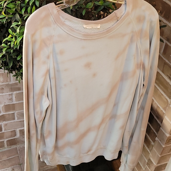 Lovestitch Tie Dye Sweatshirt mint and tan - Picture 3 of 4